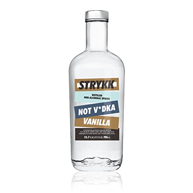 STRYKK NOT VANILLA VODKA | Zero Proof Non Alcoholic Spirit Alternative, Infused with Madagascan Vanilla Beans | All Natural, No Sugar, Fat, Carbs, or Artificial Flavors 700ml