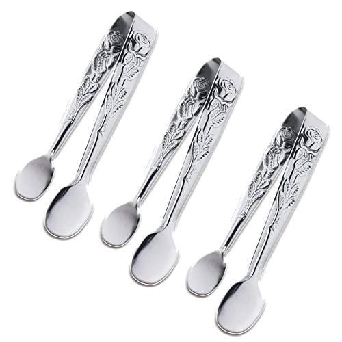 6PCS/SET Ice Tongs Mini Serving Tongs Stainless Steel Kitchen Tongs for  Appetizers Sugar Cube