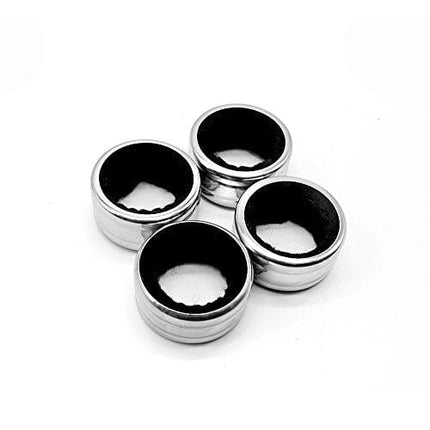 Sunnyac® Pack of 4 Kitchen Stainless Steel Wine Bottle Collars, Durable Wine Drip Ring,1.6 inch (Black Wave)