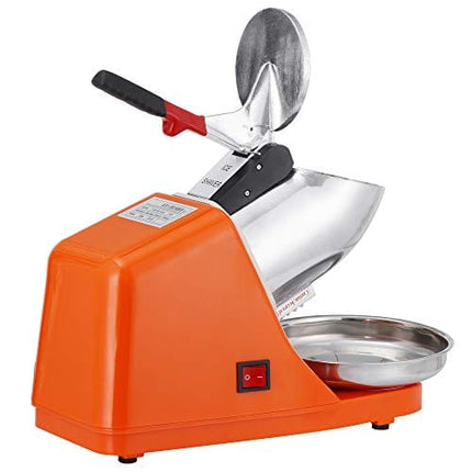 SUPER DEAL Upgraded 300W Electric Ice Shaver Ice Shaved Machine Snow Cone Maker 145 lbs (Orange)
