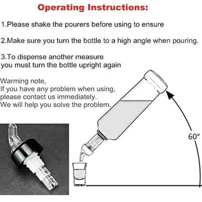 Automatic Measured Bottle Pourer - Quick Shot Spirit Measure Pourer Drinks Wine Cocktail Dispenser Home Bar Tools - 1oz/30ml (4 pack)