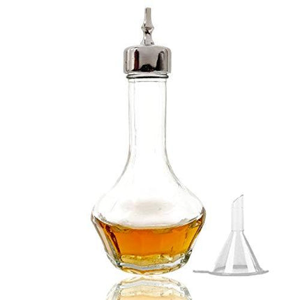 Bitter Bottle – Glass Bitter Bottle with Dash Top, 1.7oz/50ml, Great for Bartender, Home Bar – KJP01 (Silver)