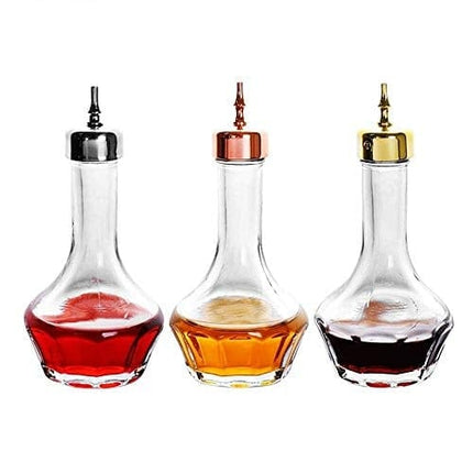 SuproBarware Bitters Bottle Set of 3 Glass Dash Bottle with Dasher Top 1.7oz Professional Bar Tool for Cocktail Great for Bartender Home Bar