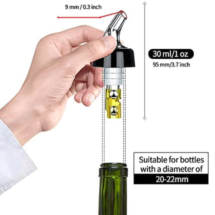 Automatic Measured Bottle Pourer - Quick Shot Spirit Measure Pourer Drinks Wine Cocktail Dispenser Home Bar Tools - 1oz/30ml (12)