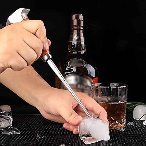 Ice Pick set of 2-7.24 Inch and 6.8Inch Stainless Steel Ice Crusher with  Wood Handle, Japanese Style Ice Chipper Ideal for Bars and Home