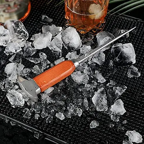 Ice Pick - Sturdy Stainless Steel Three Pronged ice Chipper With Solid Wood  Handle Ice crushers for Cocktail Bartender bar tools