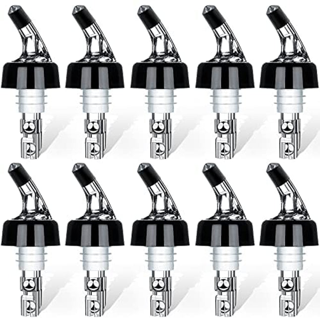 Liquor Bottle Pourers Set of 10 Wine Pourers 1oz Measured Liquor Pourers liquor Dispenser Bartender Pourer for Alcohol Tequila Cocktail Whiskey Home bar