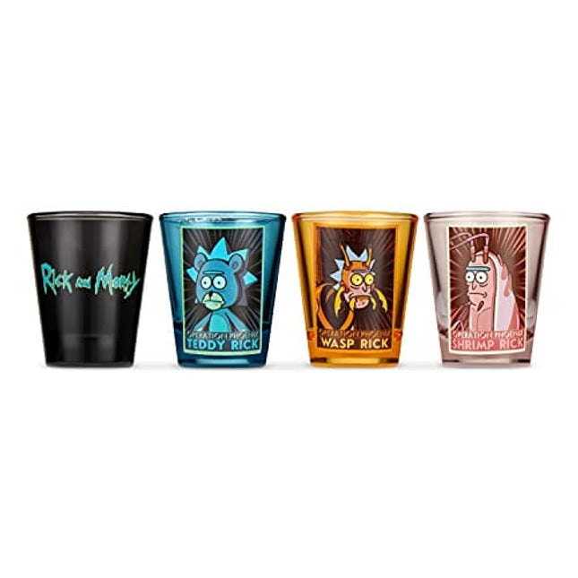 Rick & Morty Shot Glass Set, 4-Pack