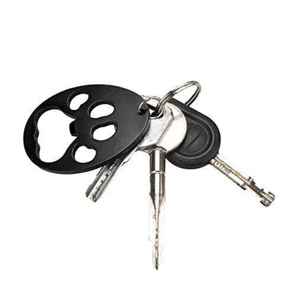 Swatom Bear Paw Keychain Bottle Opener Beer Opener Tool, Key Tag Chain Ring, 6 Piece