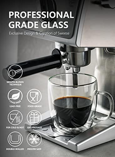 Lead-free Double Wall Glass Coffee & Tea Mugs
