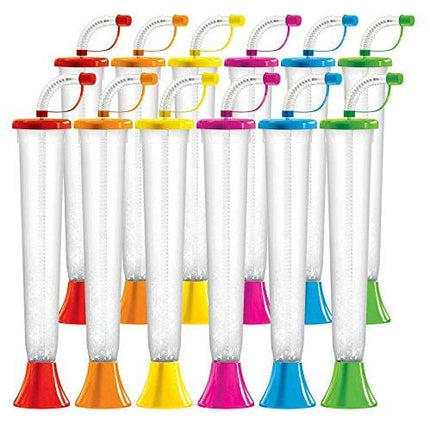 Yard Cups Party 12-Pack - for Margaritas, Cold Drinks, Frozen Drinks, Kids Parties - 14 oz. (400 ml) - set of 12 Yard Cups in assorted colors - BPA Free and Crack Resistant