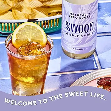 Swoon Zero Sugar Simple Syrup - Natural 1:1 Liquid Sugar Substitute - Sweetness from Monk Fruit - Sugar Free, Keto Friendly, Zero Carbs