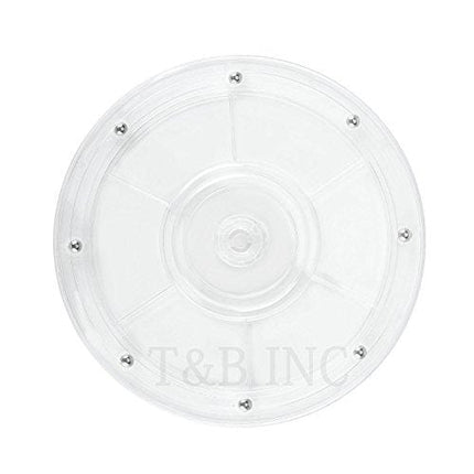 T&B 8 inch Lazy Susan Turntable Organizer White Acrylic for Spice Rack Table Cake Kitchen Pantry Decorating