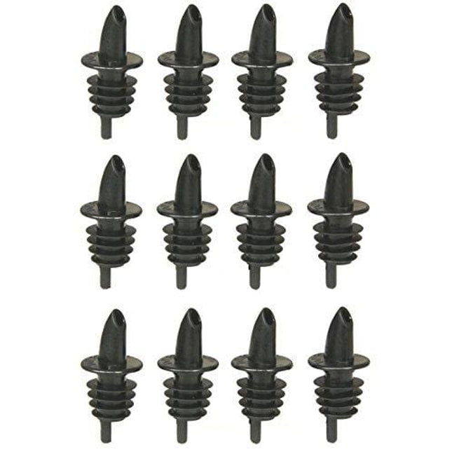 Tablecraft H35BK Free Flow Pourers, Black, 12-Pack