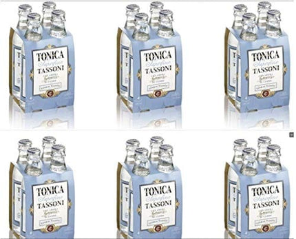 Tassoni: "Tonica Superfine" Italian Tonic Water with Natural Cedar Flavour 6 Fluid Ounce (180ml) Glass Bottles (Pack of 4) [ Italian Import ]