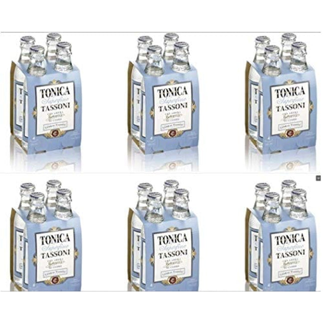 Tassoni: "Tonica Superfine" Italian Tonic Water with Natural Cedar Flavour 6 Fluid Ounce (180ml) Glass Bottles (Pack of 4) [ Italian Import ]