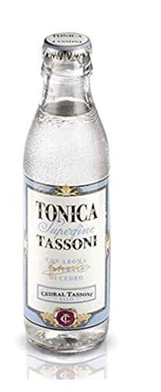 Tassoni: "Tonica Superfine" Italian Tonic Water with Natural Cedar Flavour 6 Fluid Ounce (180ml) Glass Bottles (Pack of 4) [ Italian Import ]