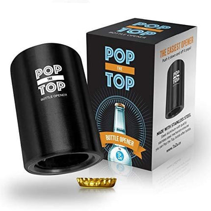 Pop-the-Top beer bottle opener - Push down, pop off. No Damage to Bottlecaps by TaZa