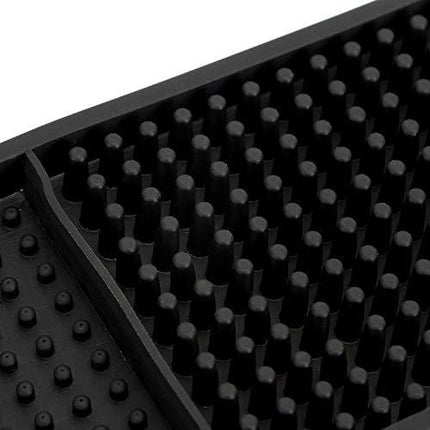 Tebery 2 Pack Black Mat 23" x 3" Rubber Bar Service Mat for Counter Top