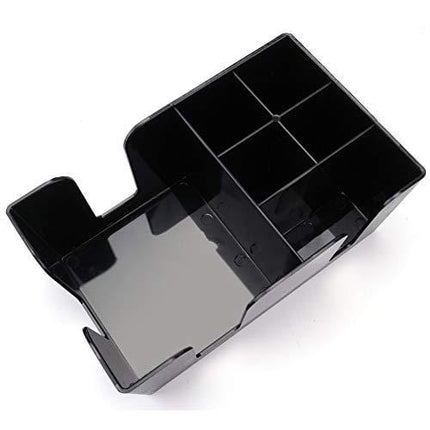 Tebery 3 Pack Bar Caddy with 6 Compartments,Barware Caddy, Bar Caddy Napkin Dispenser, Straw Organizer - 9" L x 5.4" W, Black