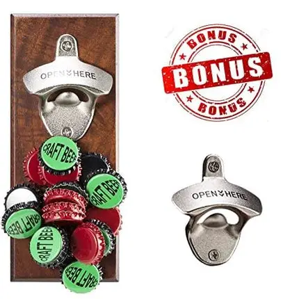 Gifts for Men Dad Husband, Magnetic Bottle Opener Wall Mounted Cap Catcher, Anniversary Birthday Gifts for Men Him Boyfriend Teen Boy, Cool Gadget