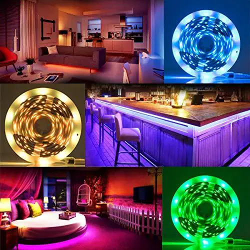 DAYBETTER LED Strip Light 32.8ft,44 Key Remote Control and 12V Power  Supply,Bedroom,Party,Room Decor(2 Rolls of 16.4ft)