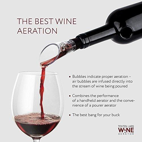 tenten labs TenTen Labs Wine Aerator Pourer (2-Pack) – Premium Decanter Spout – Gift Box Included