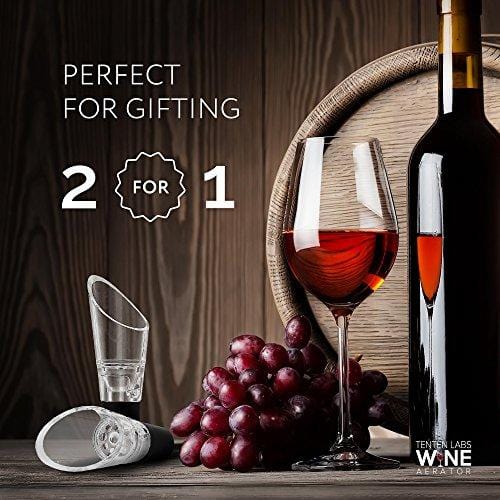 tenten labs TenTen Labs Wine Aerator Pourer (2-Pack) – Premium Decanter Spout – Gift Box Included