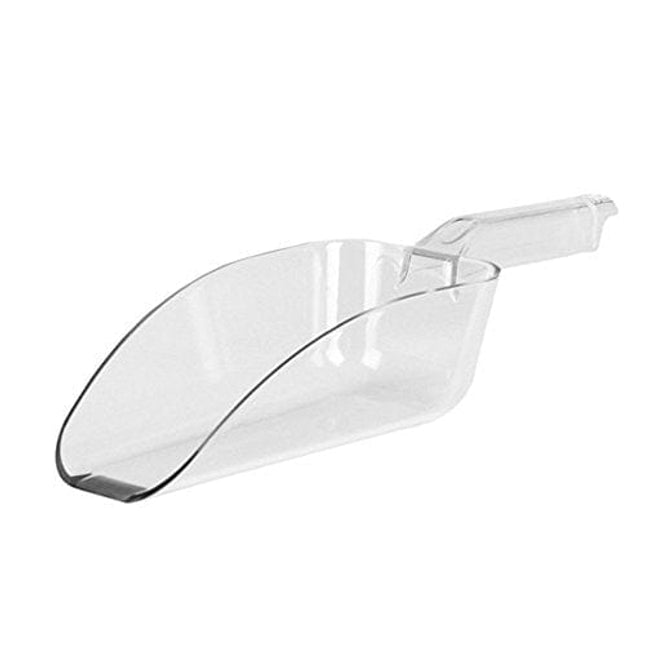 12-Ounce Clear Polycarbonate Scoop, Plastic Ice Scoop, Candy Scoop, Popcorn Scoop, Heavy-Duty Utility Scoop by Tezzorio