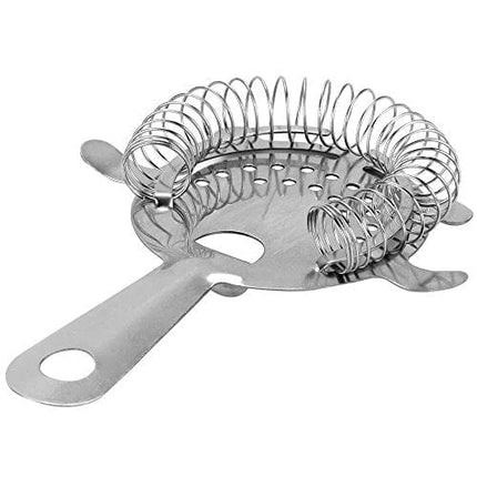 (3 Pack) Stainless Steel Hawthorne Strainer, 4-Prong Cocktail Bar Strainer, 6-Inch