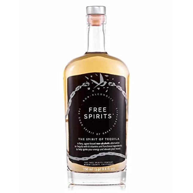Free Spirits | The Spirit of Tequila | Gold Medal Winning Non-Alcoholic Spirit for Cocktails | Smoke & Agave Notes, Only 5 Calories, Vegan & Gluten-Free with Mood Lifting Vitamins | 750 ml