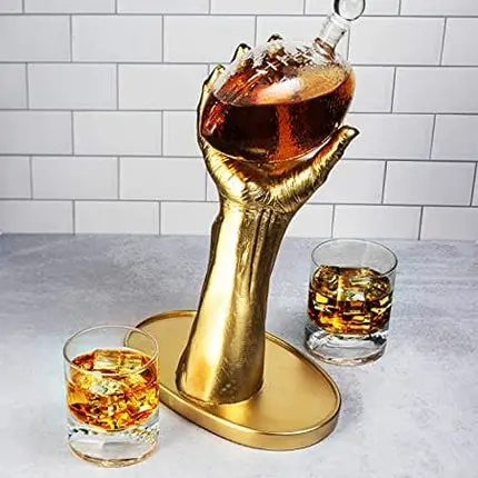 Football Decanter with 2 Football Whiskey & Wine Glasses - Perfect For Superbowl, Father's day Gift , Gift for Husband - Made for Liquor, Scotch, Whiskey and Bourbon 750ml, Rugby Gifts