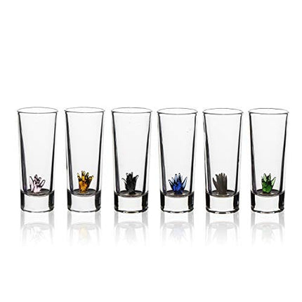 Tequila Decanter Tequila Glasses Set with Agave Decanter and 6 Agave Sipping Shot Glass, Perfect for Gifts for Tequila Lovers, 25 Ounce Bottle, 3 Ounce Tequila Party Decorations Cinco De Mayo (Agave)
