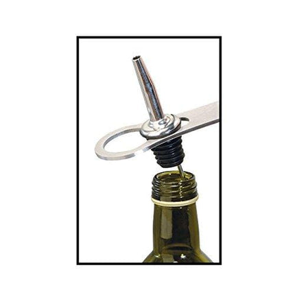 Thirsty Rhino Badak Bottle Opener and Pour Spout Remover, Brushed Silver (Set of 1)