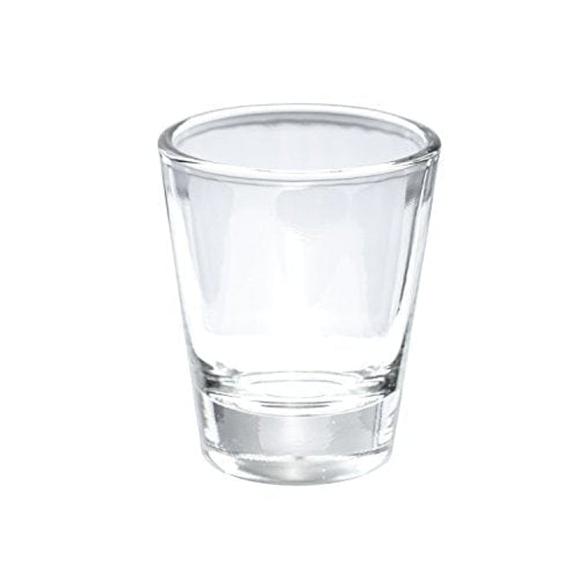 Thirsty Rhino Karan, Round 1.5 oz Shot Glass with Heavy Base, Clear Glass, Set of 12