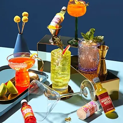 Thoughtfully Cocktails, Global Cocktail Mixer Set, Vegan and Vegetarian, Flavors Margarita, Moscow Mule and More, Set of 12 (Contains NO Alcohol)