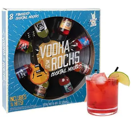 Thoughtfully Cocktails, Greatest Hits Cocktail Mixers for Vodka Gift Set, Flavors Include Apple Martini, Screwdriver, Lemon Drop and More, Pack of 8 (Contains NO Alcohol)