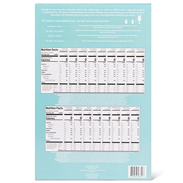 Thoughtfully Cocktails, Mix and Match Skinny Cocktail Mixers in Glass Bottles, Vegan and Vegetarian, Combine Two Bottles for a Delicious Sugar-Free Cocktail Mixer, Pack of 20 (Contains NO Alcohol)