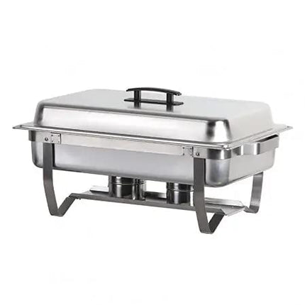 TigerChef Chafing Dish Buffet Set - Chaffing Dishes Stainless Steel - 3 Sets of Chafers and Buffet Warmer Sets with Half Size Steam Pans and Folding Frame- Food Warmers for Parties Buffets