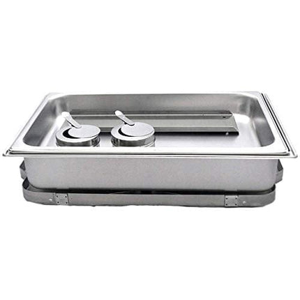 TigerChef Chafing Dish Buffet Set - Chaffing Dishes Stainless Steel - 3 Sets of Chafers and Buffet Warmer Sets with Half Size Steam Pans and Folding Frame- Food Warmers for Parties Buffets