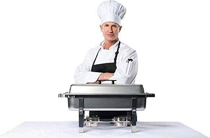TigerChef Food Warmer - Chaffing Dishes Stainless Steel - Chafing Dish Buffet Set - Chafer and Buffet Warmer Sets with 2 Half-Size Pans and Cool-Touch Plastic Handle
