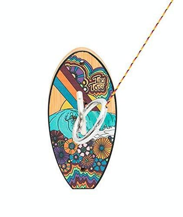 Hook and Ring Toss Short Board (Flowerchild Edition) - Indoor or Outdoor Family Fun Game for Kids and Adults