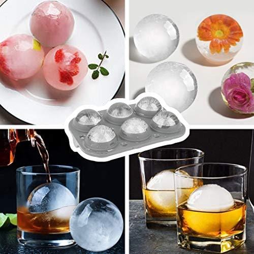 4 Pack 2 Large Round Ice Cube Ball Maker Molds Bar Whiskey Stones Party  Includes Mini Funnel Funnel -  Denmark