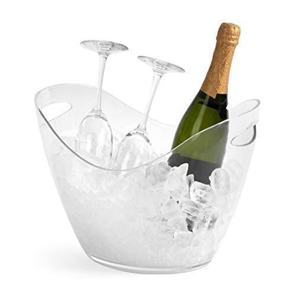 Clear Acrylic Food Grade Ice Bucket; Wine Chiller & Party Beverage Tub (1, 8L)