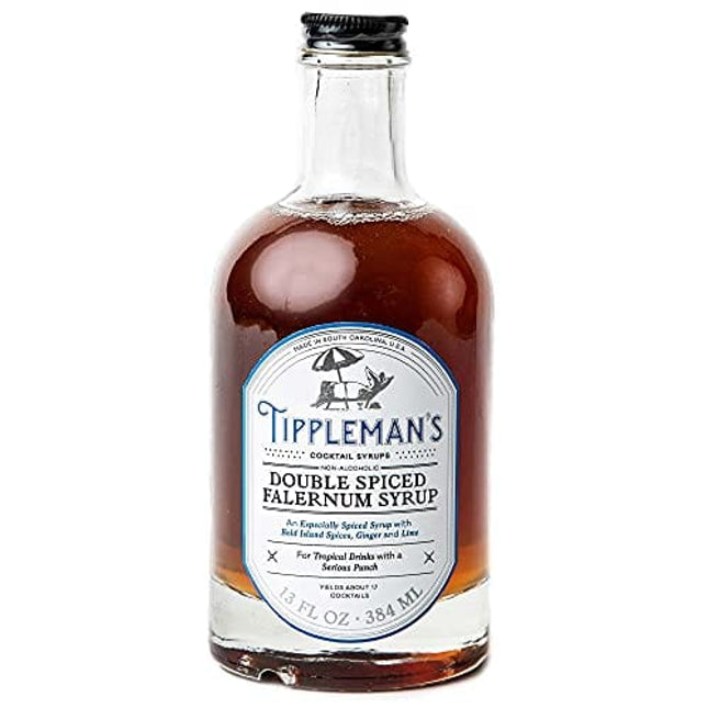 Tippleman's Double Spiced Falernum Syrup - Craft Cocktail Mixer - All Natural Complex Cocktail Bar Syrup for Tropical or Spiced Cocktails - Makes 17 Cocktails