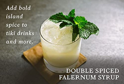Tippleman's Double Spiced Falernum Syrup - Craft Cocktail Mixer - All Natural Complex Cocktail Bar Syrup for Tropical or Spiced Cocktails - Makes 17 Cocktails