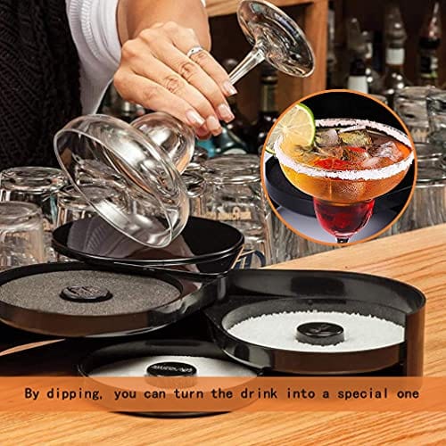 1 Pack 3 Tier Bar Glass Rimmer for Margarita and Cocktail, Bartender T ...