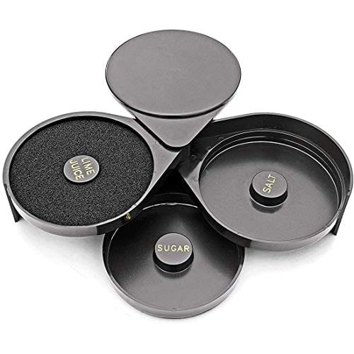 1 Pack 3 Tier Bar Glass Rimmer for Margarita and Cocktail, Bartender T ...