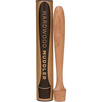Cocktail Muddler - Ergonomic Hardwood Drink Muddler made from Natural Beech Wood. for Home bars and Professional Bartenders