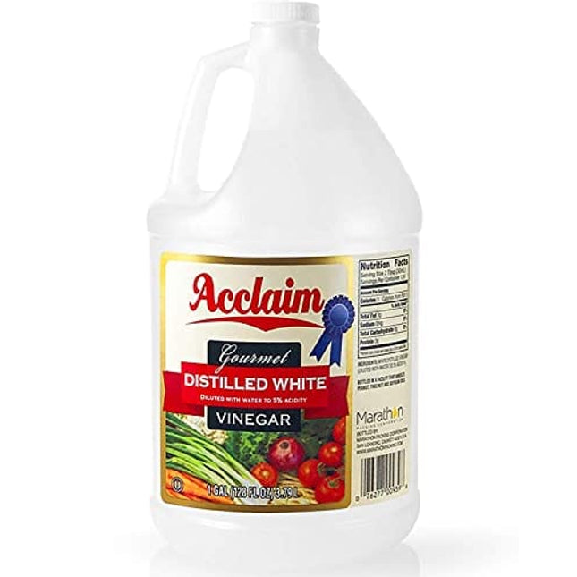Acclaim All Natural Distilled White Vinegar, 128 Ounces (1 Gallon) - 5% Acidity